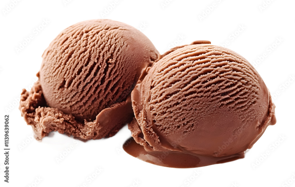 Chocolate ice cream on a transparent background. isolated background. Chocolate ice cream on a transparent background. isolated background.