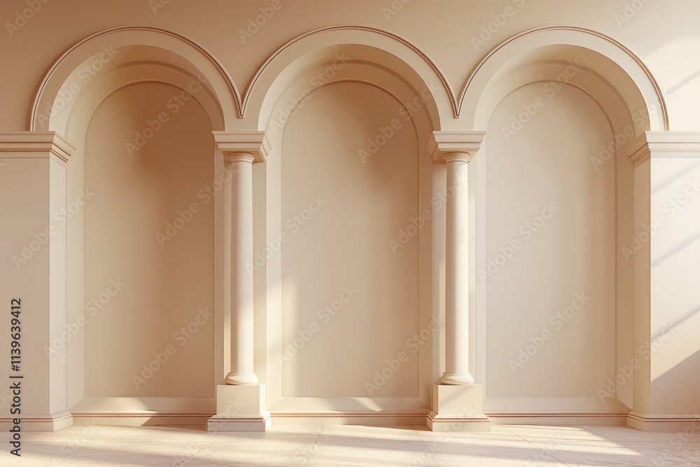 Fototapeta premium Elegant Archways in Soft Natural Light