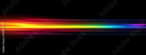 Abstract Rainbow Light Stre...
