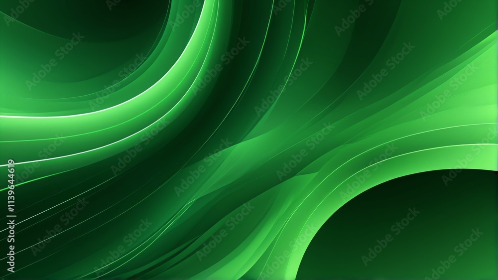 Emerald Green Abstract Flowing Lines Digital Art Background Wallpaper Emerald Green Abstract Flowing Lines Digital Art Background Wallpaper