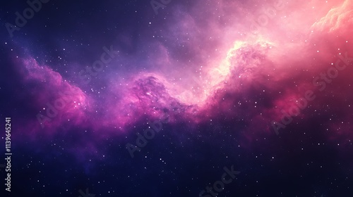 Cosmic Nebula, Pink and Purple Nebula, Space, Galaxy, Universe