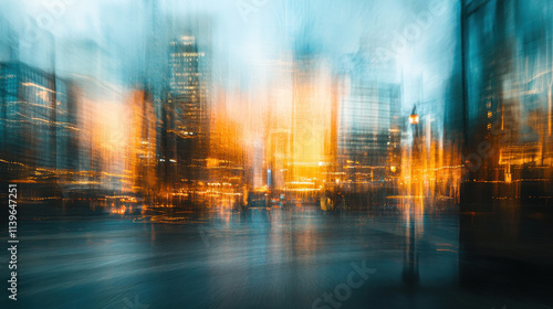 Wallpaper Mural Abstract Cityscape at Night Motion Blur Photography Torontodigital.ca