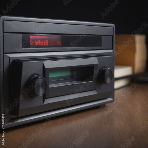 stereo player close up , realistic illustration