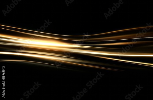 Golden Waves Abstract Light...