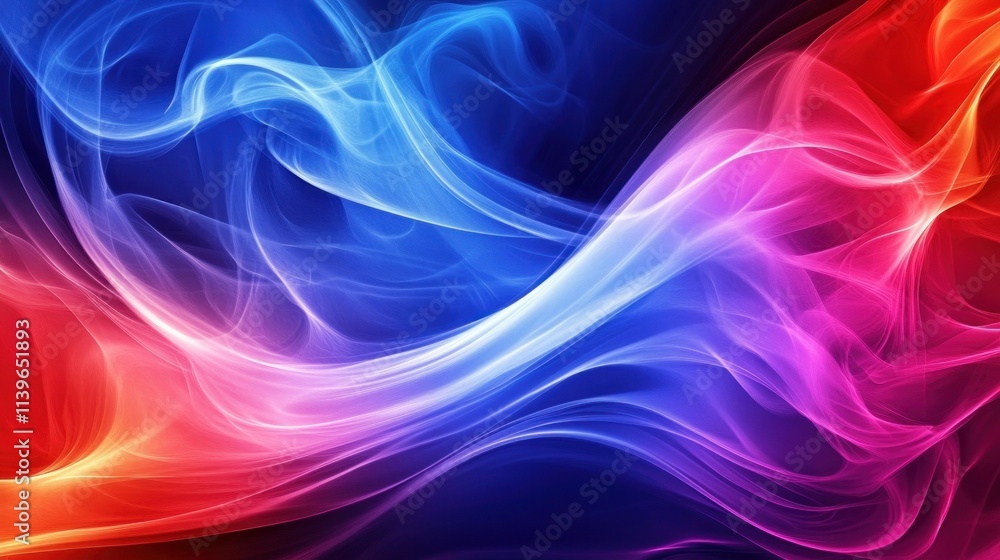 Intense smoke and fog swirling in contrasting vivid red, blue, and purple tones, forming an abstract, dynamic, and vibrant background or wallpaper. Intense smoke and fog swirling in contrasting vivid red, blue, and purple tones, forming an abstract, dynamic, and vibrant background or wallpaper.