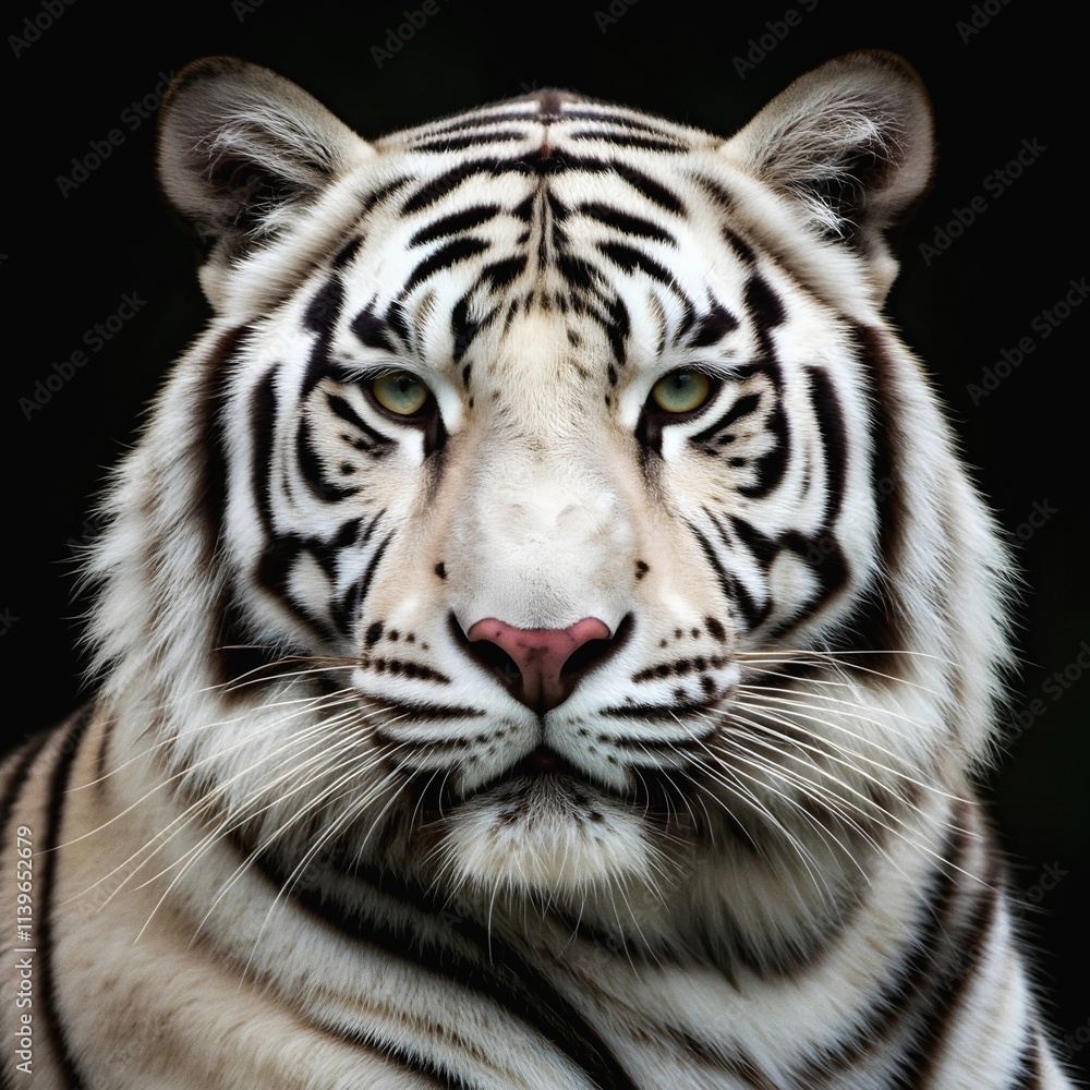 Obraz premium white tiger head