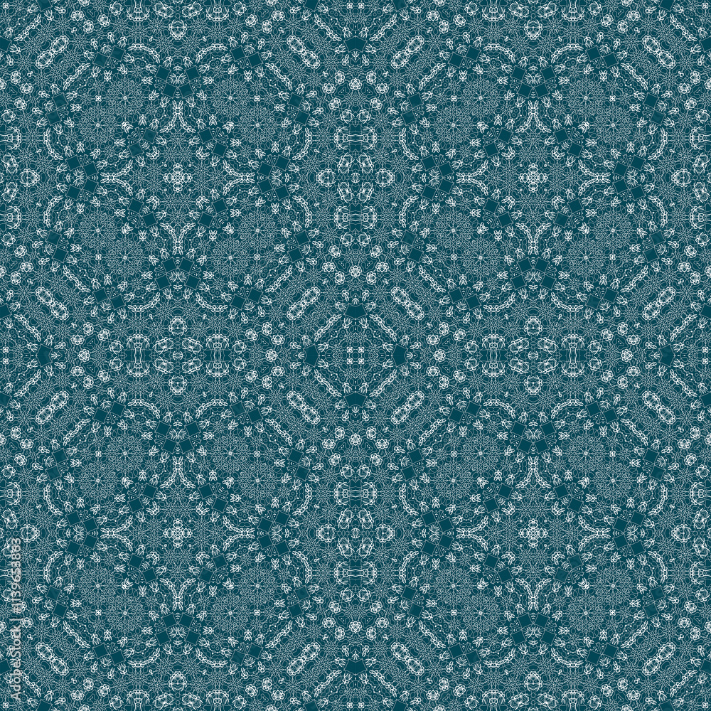 Obraz premium Christmas seamless pattern. Christmas background blue. Snowflake pattern. Happy New Year