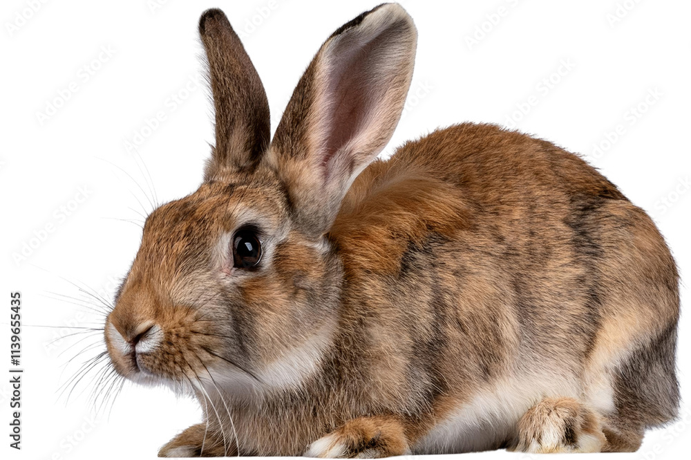 Fototapeta premium Adorable Brown Rabbit Fluffy Pet Easter Bunny Domestic Animal