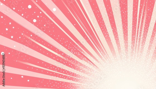 Pink and Peach Radiating St...
