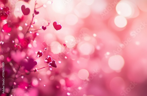 Pink Heart Shaped Leaves an...