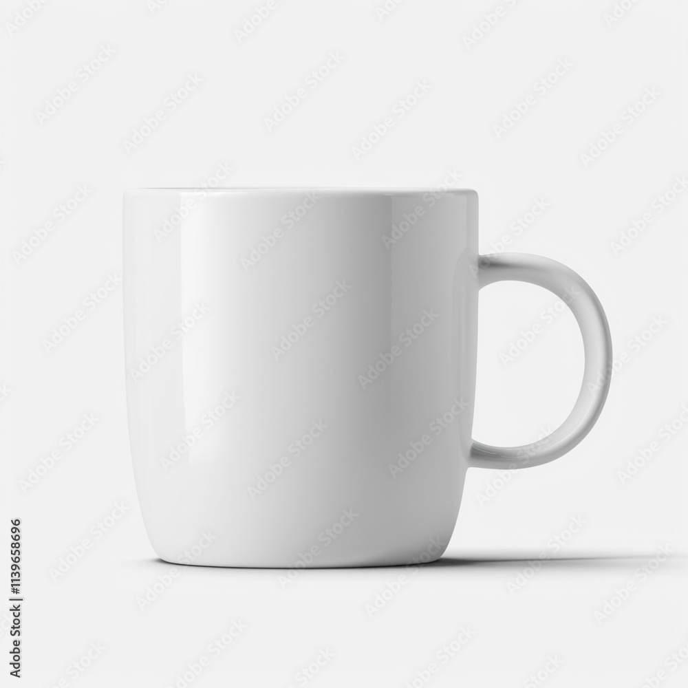 Ceramic coffee mug with minimalist design isolated on transparent background, ideal for branding and product display in high-resolution Ceramic coffee mug with minimalist design isolated on transparent background, ideal for branding and product display in high-resolution