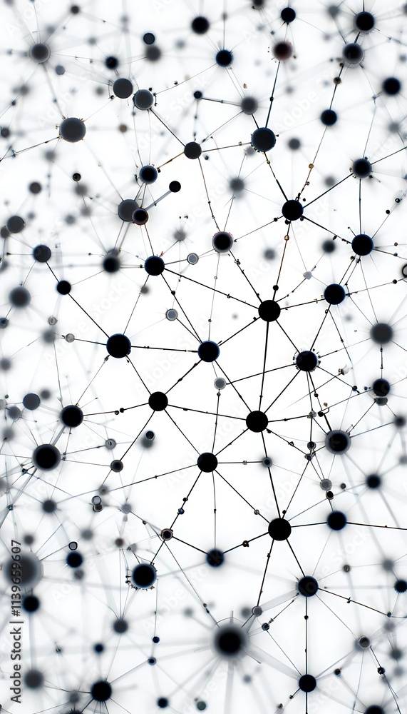 Simple interconnected dots and lines representing a modern network Simple interconnected dots and lines representing a modern network