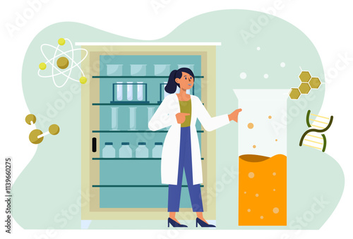 Chemist Concept Illustration Stylish and Beautiful