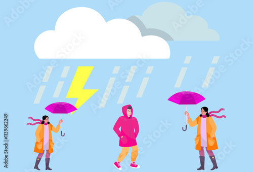 Hail Concept Illustration Stylish and Beautiful