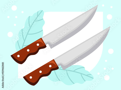 Knife Concept Illustration Stylish and Beautiful