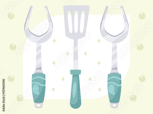 Spatula Concept Illustration Stylish and Beautiful
