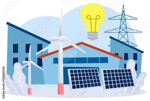 Energy Concept Illustration Stylish and Beautiful