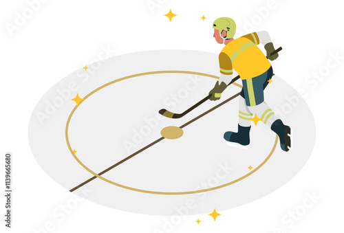 Hockey Concept Illustration Stylish and Beautiful