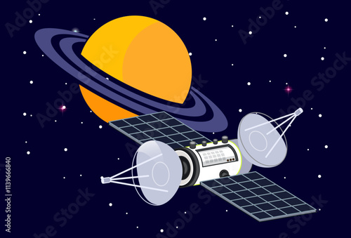 Space Orbit Concept Illustration Stylish and Beautiful