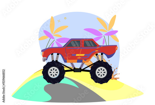 Buggy Car Concept Illustration Stylish and Beautiful