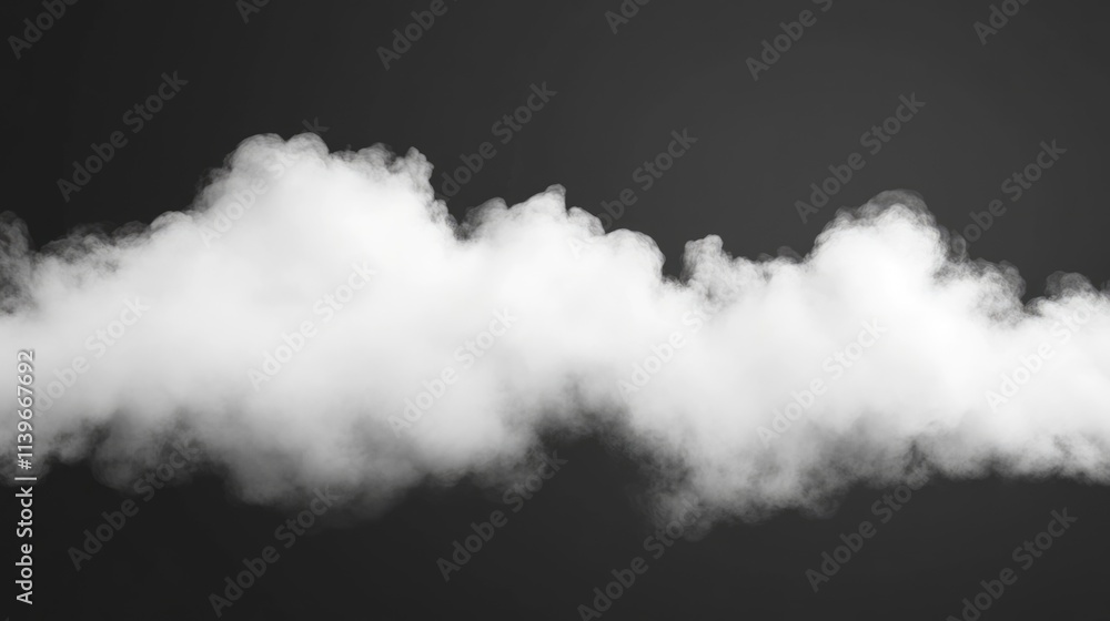 Elegant White Mist. Fluffy Vapour Stream with Airy Atmosphere and Soft Swirls Elegant White Mist. Fluffy Vapour Stream with Airy Atmosphere and Soft Swirls