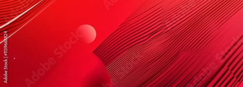 Abstract Red Forms Sphere L...