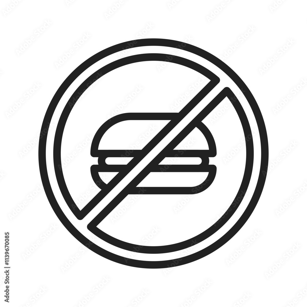 No Food icon vector image. Suitable for mobile apps, web apps and print media. No Food icon vector image. Suitable for mobile apps, web apps and print media.