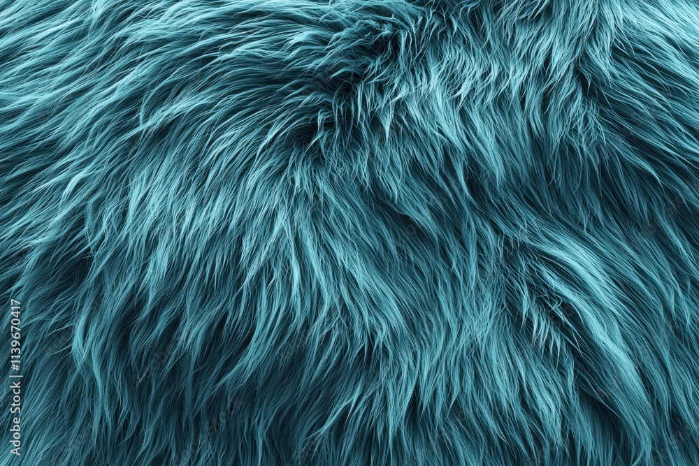 Close-up of teal fur texture Close-up of teal fur texture