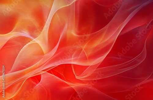 Red and orange fabric waves...