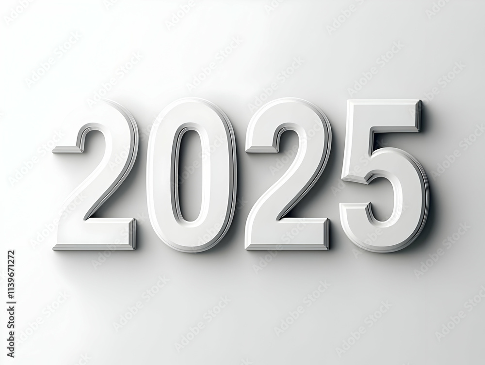 2025 New Year 3D Render 2025 New Year 3D Render