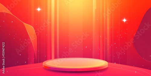 Abstract Red Orange Stage B...