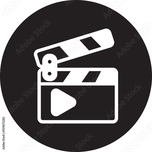 Clapperboard glyph icon