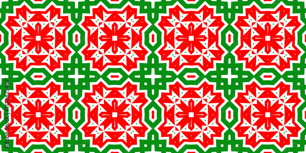 Seamless pattern banner red and green. Festive red and green Christmas pattern. Merry Christmas. Happy New Year. Seamless pattern banner red and green. Festive red and green Christmas pattern. Merry Christmas. Happy New Year.