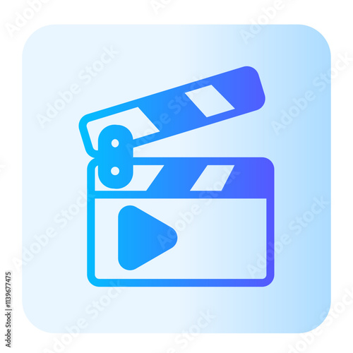 Clapperboard gradient icon