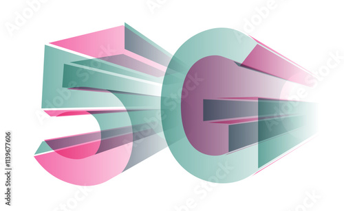 5G high-speed connection symbol. Vector illustration. Sketch for creativity.