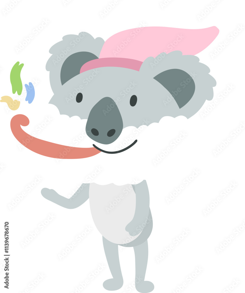 Christmas Festive Little Koala.cartoon doodle Christmas Festive Little Koala.cartoon doodle