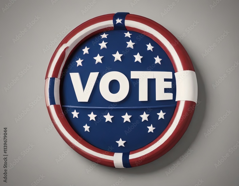United States of America flag election background, realistic illustration United States of America flag election background, realistic illustration