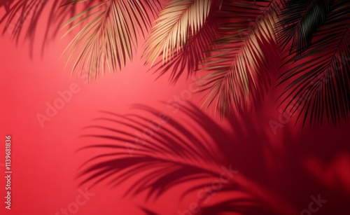 Palm Fronds Cast Shadows On...