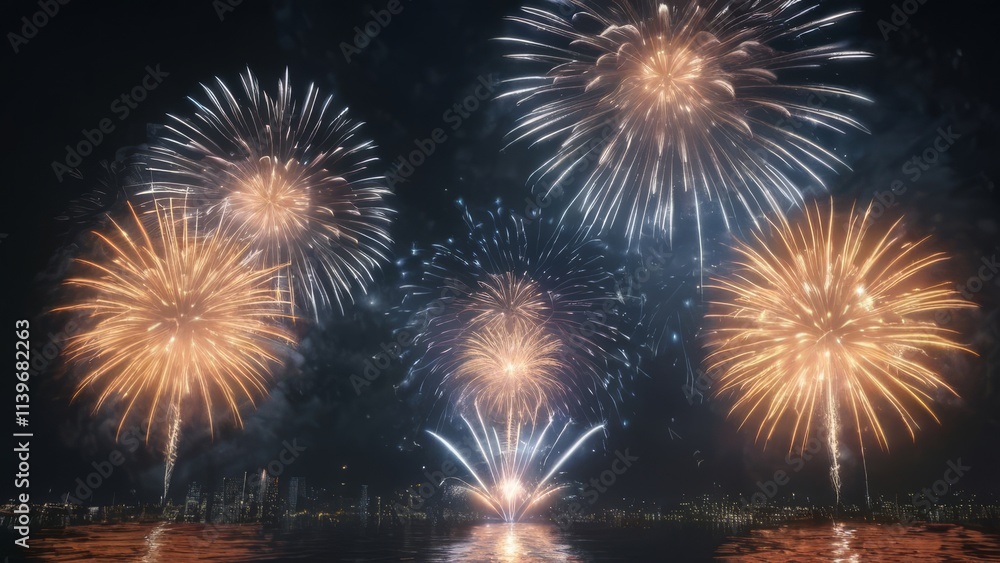 fireworks in the night sky fireworks in the night sky