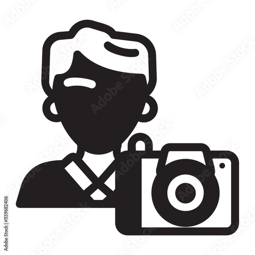 photographer glyph icon