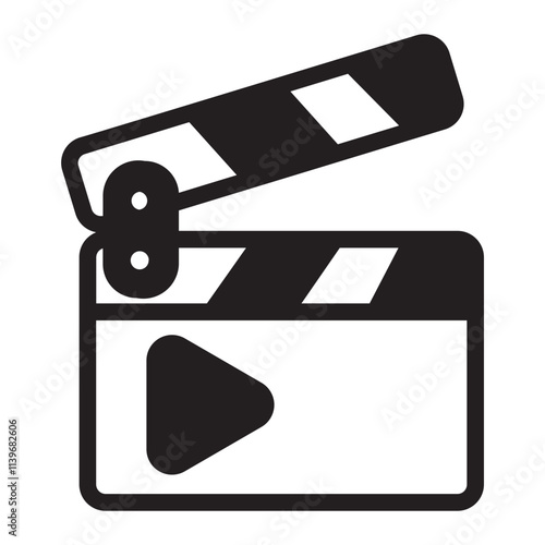 Clapperboard glyph icon