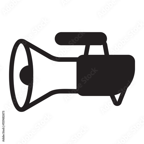 megaphones glyph icon