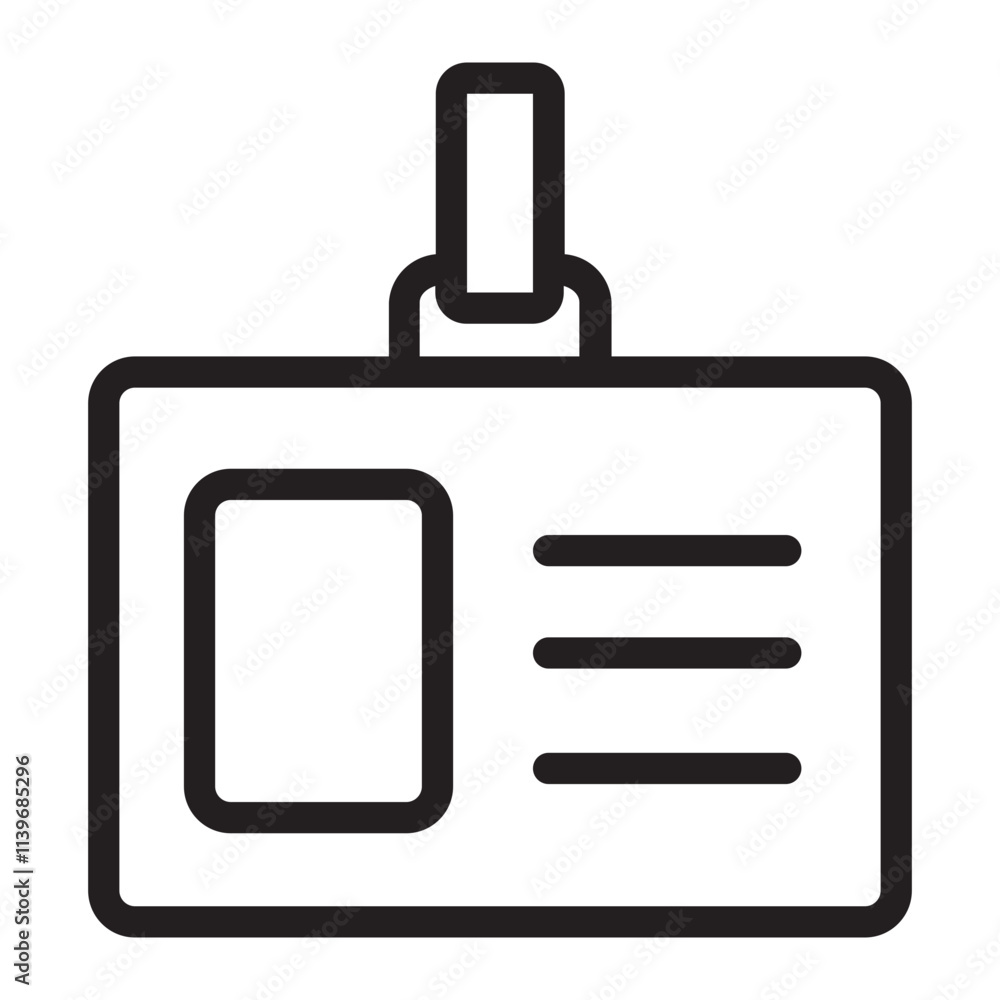 Id Card line icon Id Card line icon