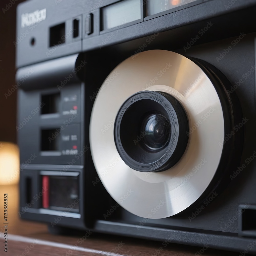 Fototapeta premium stereo player close up , realistic illustration