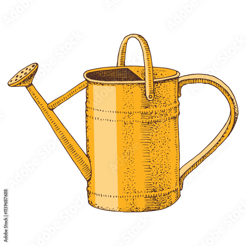 Hand drawn watering can illustration