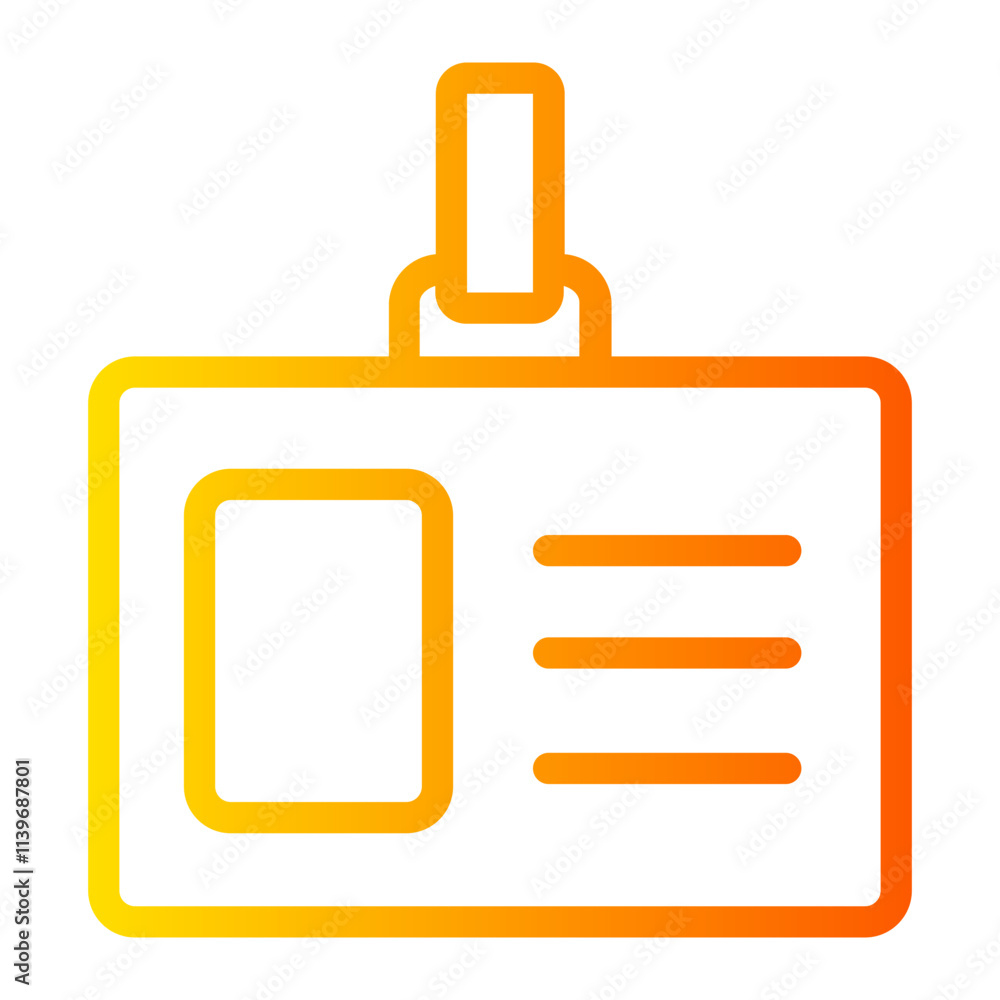 Id Card gradient icon Id Card gradient icon