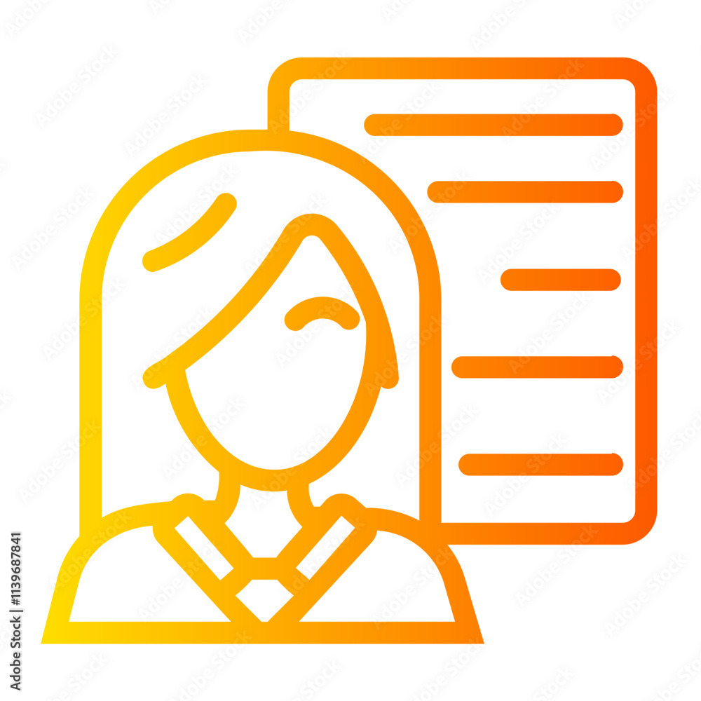 Obraz premium journalist gradient icon