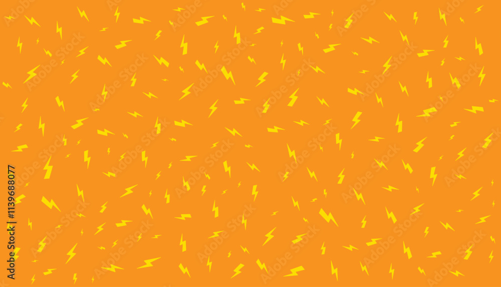 Lightning background template. Isolated on orange background. Vector design. Lightning background template. Isolated on orange background. Vector design.
