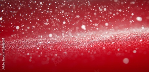 Red Glitter Background With...