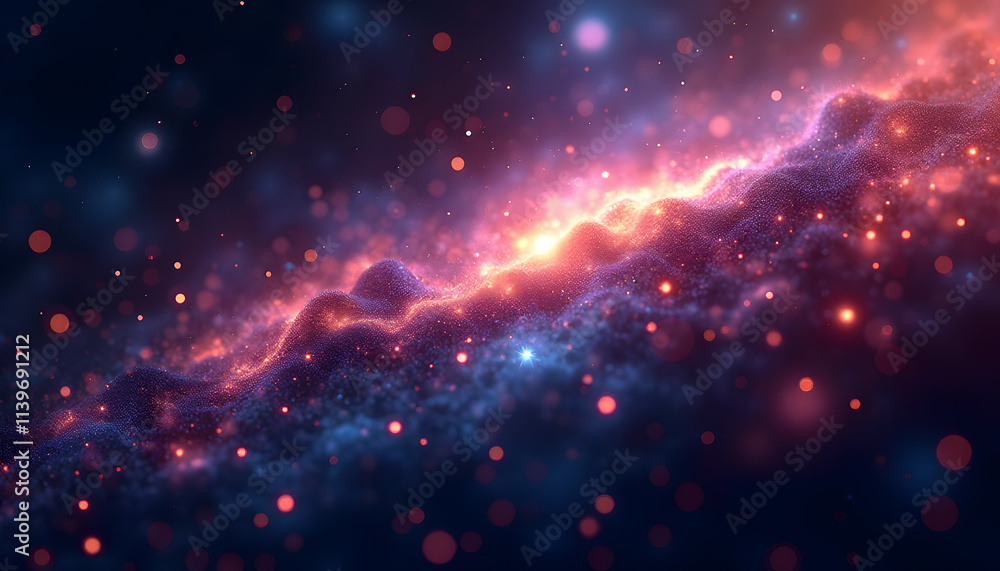 Fototapeta premium Abstract Galaxy Patterns with Pulsing Light Trails
